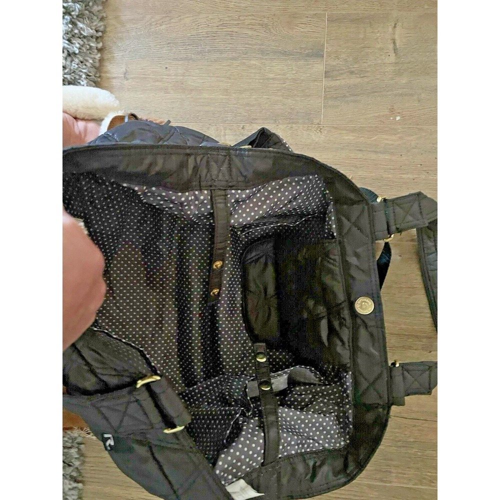 Mammy Roo Diaper Handbag Crossbody Shoulder Bag Black Many Pockets - Picture 12 of 16